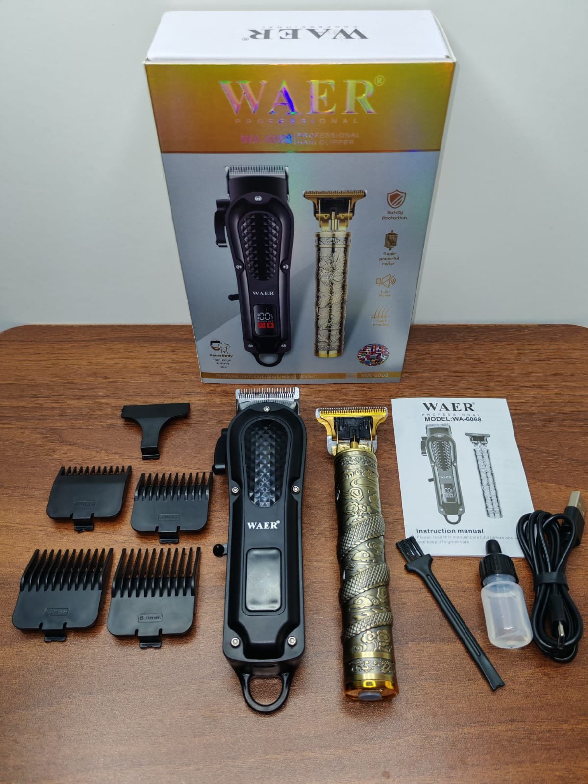 Combo Maquinas de Pelo Waer 6068